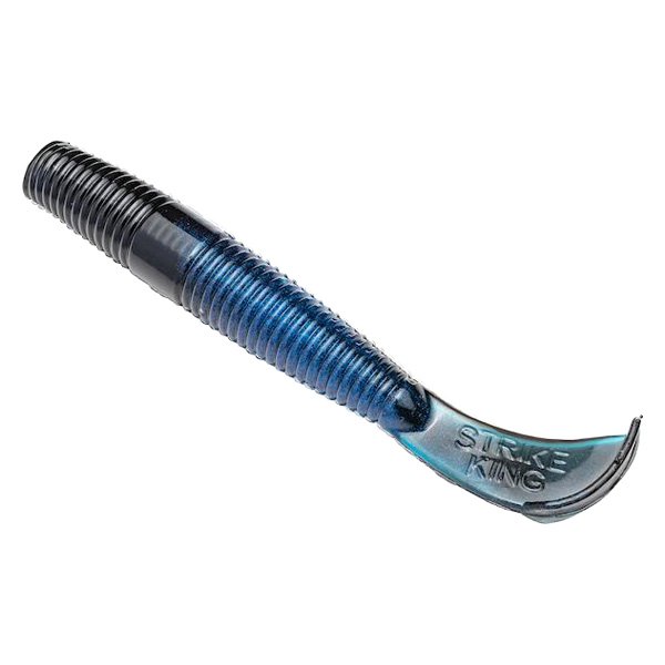 Strike King® - Rage Ned Cut-R Worm Black Blue Swirl Soft Baits