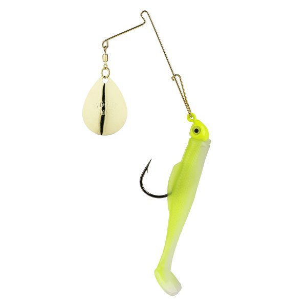 Strike King® RMG14-863 - Redfish Magic 1/4 oz. Chartreuse Glow/Chartreuse  Head Saltwater Spinner Wire Bait