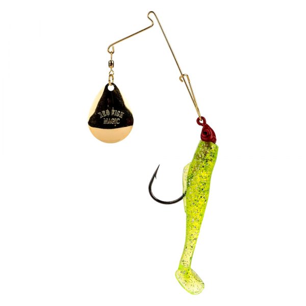 Strike King® - Redfish Magic 1/8 oz. Chartreuse Silver/Red Head Saltwater Spinner Wire Bait