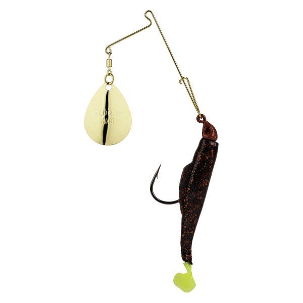 Strike King® - Redfish Magic 1/8 oz. Black Neon Chartreuse Tail/Red Head Saltwater Spinner Wire Bait