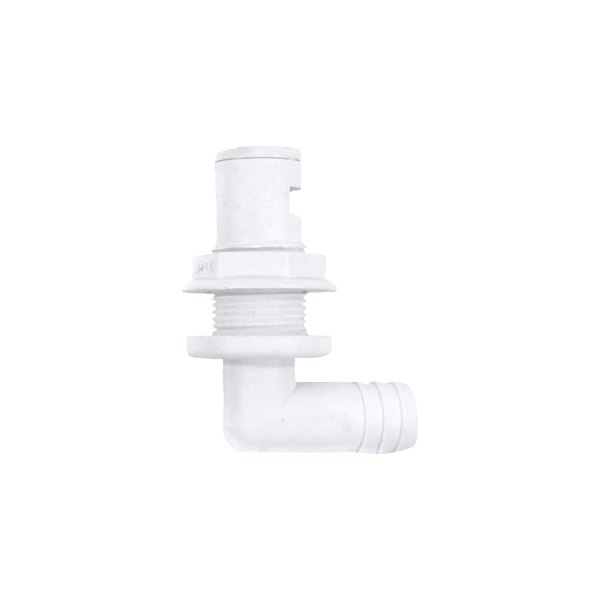 T-H Marine® - White 90° Fixed Flange Aerator Spray Head without Shut-Off