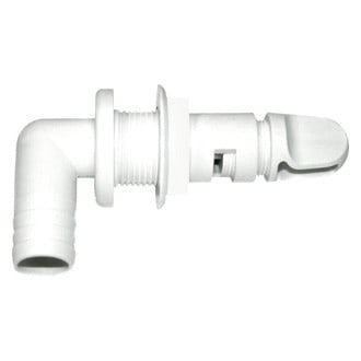 T-H Marine® - White 90° Screw-On Valve Aerator Spray Head with Valve