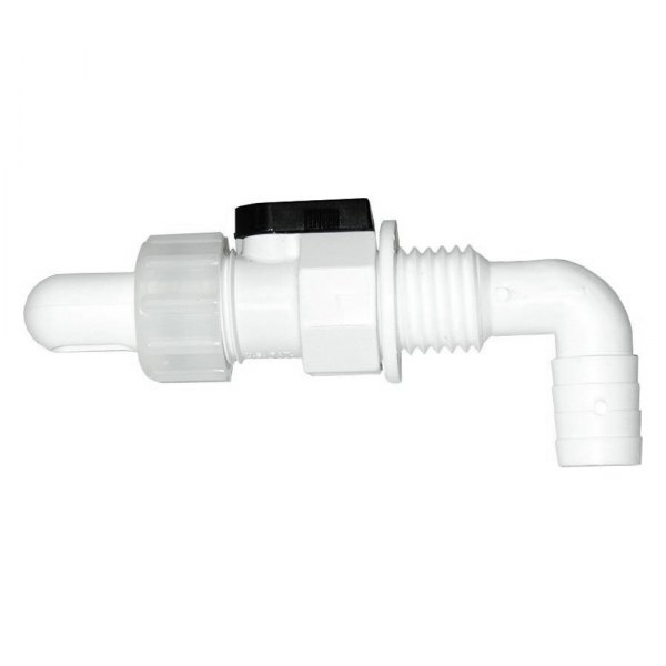 T-H Marine AHV-92-DP Aerator Spray Head 90 Degree Fixed Flange White Faucet And 
