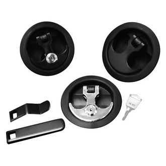 T-H Marine® - Black with Chrome Handle Locking Anchor Handle Lock