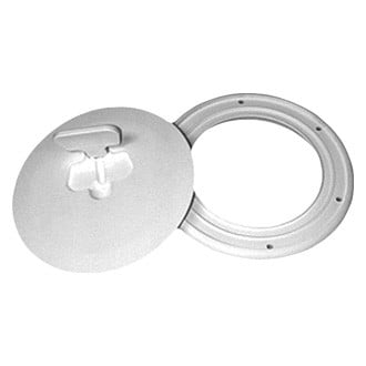 T-H Marine® - 8" O.D. x 5-1/8" I.D. White Quick Release Deck Plate
