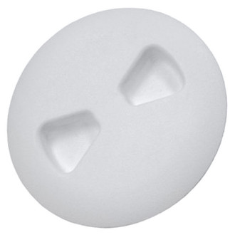 T-H Marine® - 5-5/8" O.D. x 3-7/8" I.D. White Low Profile Twist-Out Deck Plate with Textured Lid