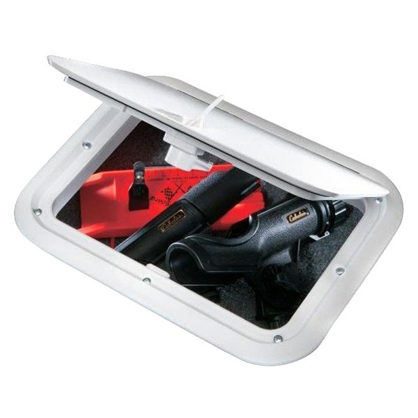 T-H Marine® - Designer Series™ 12-1/8" L x 8-1/4" W Polar White Rectangular Locking Hatch