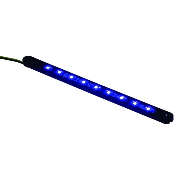 T-H Marine® - 8"L 12V DC Blue Surface Mount LED Light Bar with Track