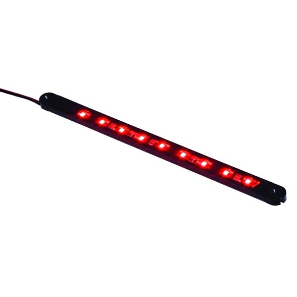 T-H Marine® - 12"L 12V DC Red Surface Mount LED Light Bar with Track