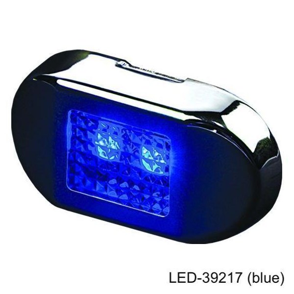 T-H Marine® - Mini 1.8"L x 1"W 12V DC Blue Surface Mount Single LED Courtesy Light