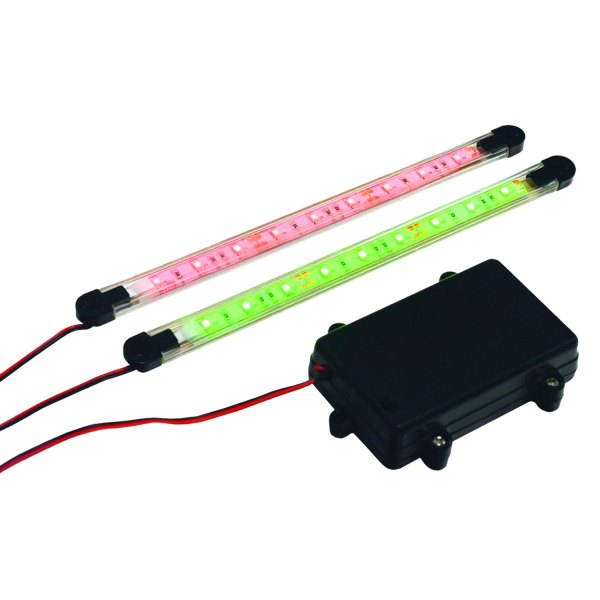 T-H Marine® - 12V DC Red/Green Surface Mount Battery Operated LED Strip Light