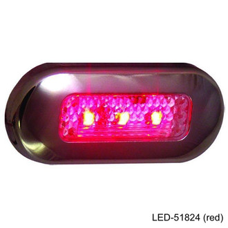 T-H Marine® - 3"L x 1.25"W 12V DC Red Surface Mount LED Courtesy Light