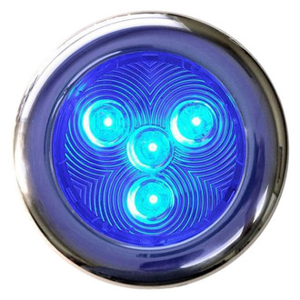 T-H Marine® - 3"D 12V DC Blue Surface Screw Mount LED Courtesy Light