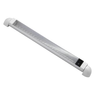 T-H Marine® - 12"L 12V DC Cool White Surface Mount LED Light Bar with Switch