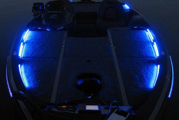 T-H Marine® - Blue Water LED™ Ultimate 20"L 12V DC Blue Surface Mount Deck LED Strip Light Kit