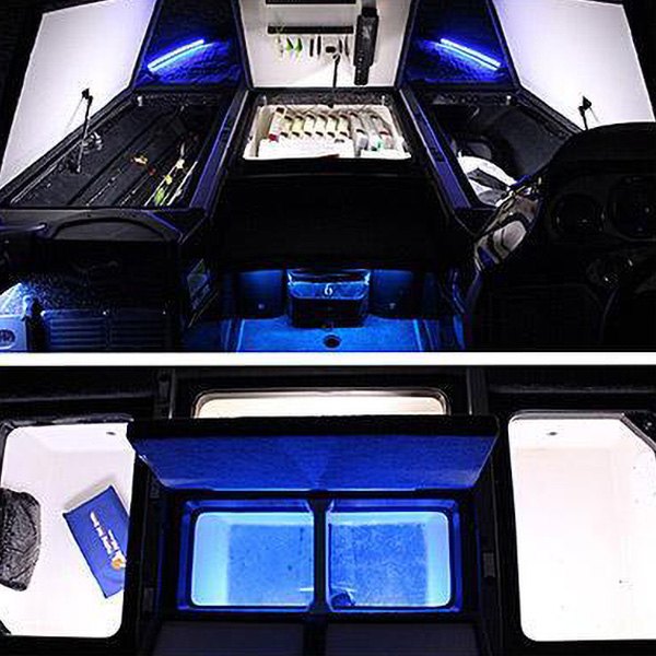 T-H Marine® - Blue Water LED™ Pro 12V DC Blue Surface Mount Deck Locker LED Strip Light Kit
