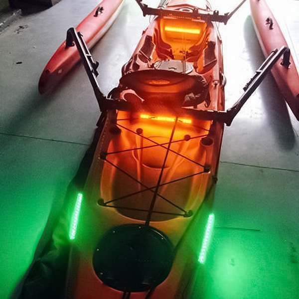 T-H Marine® - Blue Water LED™ Standard 8"L 12V DC Amber Surface Mount Kayak LED Strip Light