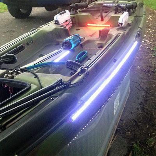 T-H Marine® - Blue Water LED™ Extreme 12V DC Amber Surface Mount Kayak LED Strip Light Kit