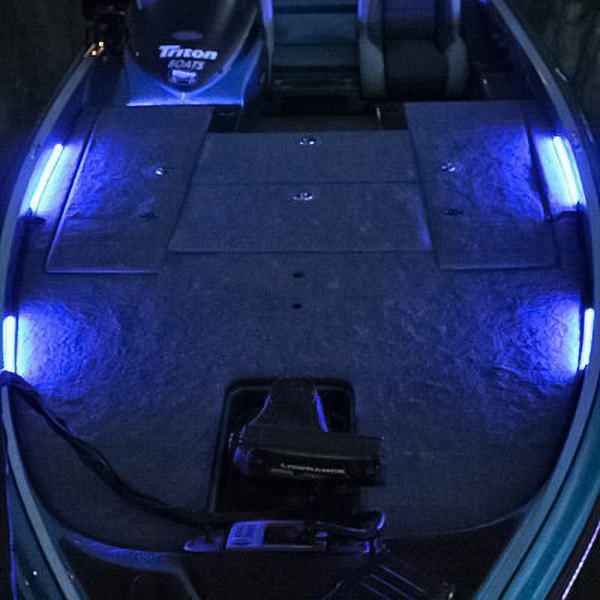T-H Marine® - Blue Water LED™ 12" & 8"L 12V DC White Surface Mount Deck LED Strip Light Kit