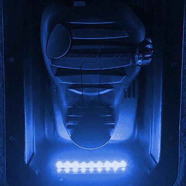 T-H Marine® - Blue Water LED™ 8"L 12V DC Blue Surface Mount Trolling Motor Recess LED Strip Light Kit