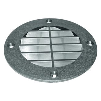T-H Marine® - 4" D Fish White Plastic Round Louver Vent
