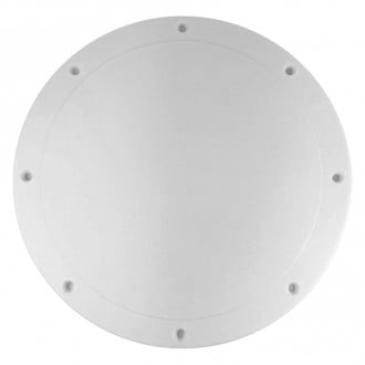 T.H. Marine Designer Series Screw-Down Deck Plate – 6-Inch White, Textured & Flanged For Secure Fit