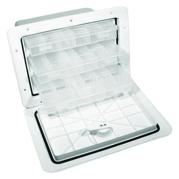 T-H Marine® - Polar White Sure-Seal™ 11" x 15" Plastic Tackle Box with 3 Trays