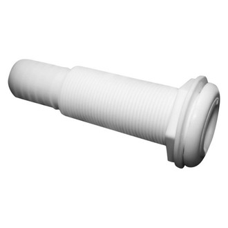T-H Marine® - 1-3/8" Hole Plastic White Thru-Hull Fitting for 1-1/8" D Hose, Packaged