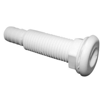 T-H Marine® - 1" Hole Plastic White Thru-Hull Fitting for 3/4" D Hose (Packaged)