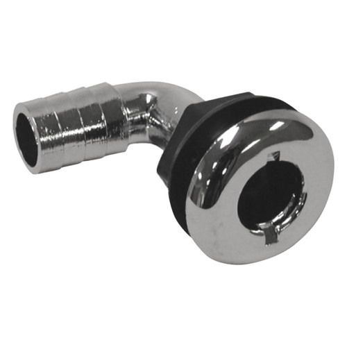 White Cable Thru-Hull Fitting - Self Attaching Marine Grade For Single Or Double Cables