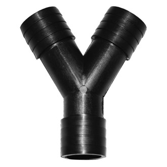 T-H Marine® - 3/4" Hose I.D. Plastic Black "Y" Tee Fitting