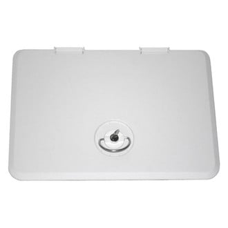 T-H Marine® HATL-1115-2-DP - Sure-Seal™ 12-5/8" L x 8-3/4" W Polar White Rectangular Locking Access Hatch