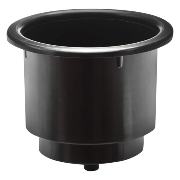 T-H Marine® - 3-1/2" D Black Cup Holder with Drain