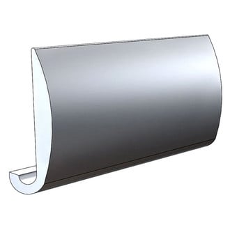 TACO® A11-0152TAL12D-A - 12' L x 1" H x 1/2" T Clear Anodized Aluminum Overlap Rub Rail