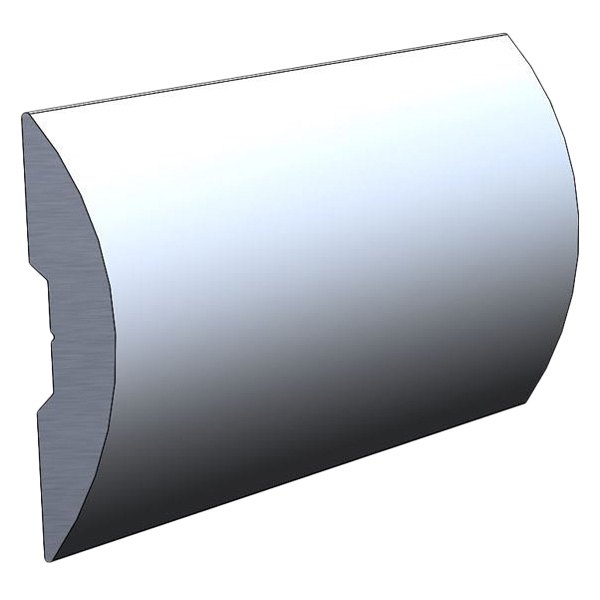 TACO® - 12' L x 1" H x 3/16" T Clear Anodized Aluminum Overlap Rub Rail