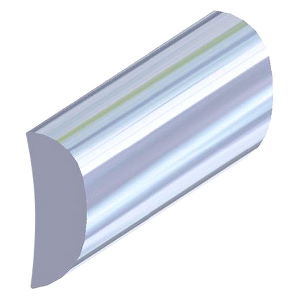 TACO® - 12' L x 1/2" H x 3/16" T Clear Anodized Aluminum Half Oval Rub Rail