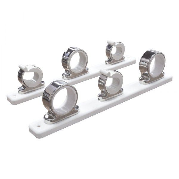 TACO® - 13-3/5" L Polished/White 316 Stainless Steel Hanger 3-Rod Rack