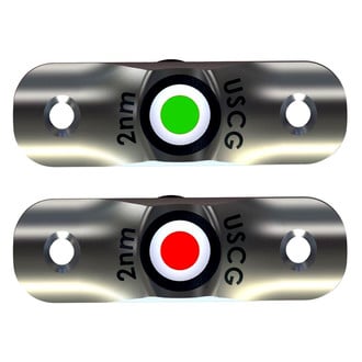 TACO® - 2-1/2" Rub Rail Mount Starboard & Port Set Side LED Lights