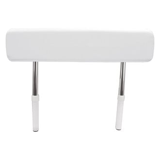 TACO® - 7-3/8" H x 34" W x 3" D White Universal Removable Leaning Post Backrest with Folding Arms