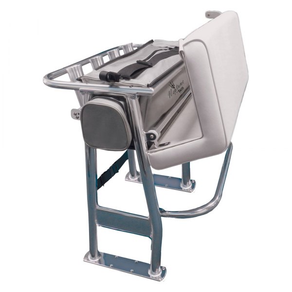 TACO® - Neptune ll 32.5" H x 35" W x 26" D White Leaning Post with Removable Tackle Storage Bag