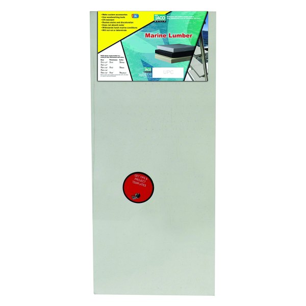 TACO® - Kingstarboard™ P10-Series 12" L x 27" W x 1/4" T White Polymer Sheet