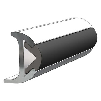 TACO® - 50' L x 1" H x 1/2" T Frosty White Vinyl Rub Rail Flexible Insert