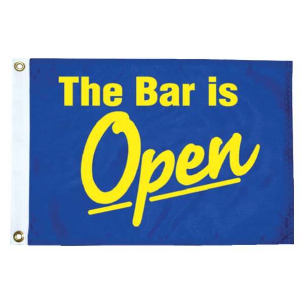 Taylor Made® - 12" x 18" Nylon "Bar is Open" Flag