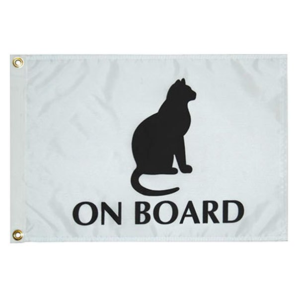 Taylor Made® - 12" x 18" "Cat on Board" Flag
