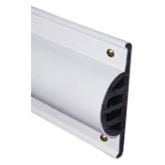 Taylor Made® - Dock Pro™ 10' L x 3-1/2" H x 1-3/8" T White Vinyl Commercial Grade Side Gard D-Profile Dock Edging, Straight