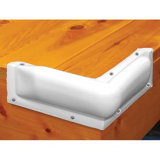 Taylor Made® - Dock Pro™ 10" L White Vinyl Corner Mount Dock Bumper