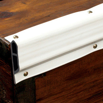 Taylor Made® - Dock Pro™ 25' L x 2-1/4" H x 1-3/8" T White Vinyl Edge Gard Dock Edging, Coil