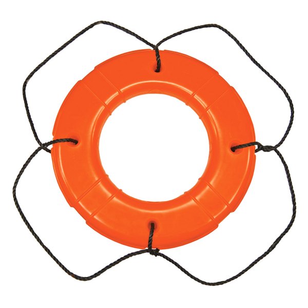 Taylor Made® - 24" Orange Polyethylene Shell Life Ring with Black Rope