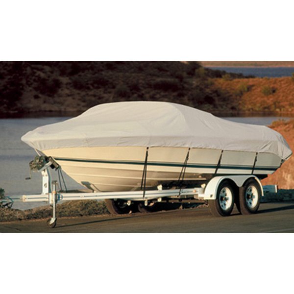  Taylor Made® - Boatguard™ Gray Polyester Boat Cover for 16'-19' L x 96" W Trailerable Fish & Ski Boats