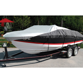 Taylor Made® - Boatguard™ Silver Reflective Polyester Eclipse Boat Cover for 16'-19' L x 96" W Fish and Ski Boat